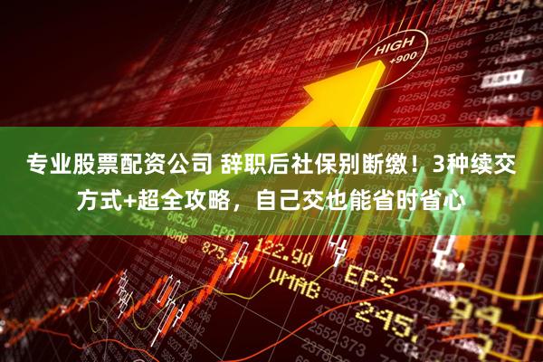 专业股票配资公司 辞职后社保别断缴！3种续交方式+超全攻略，自己交也能省时省心